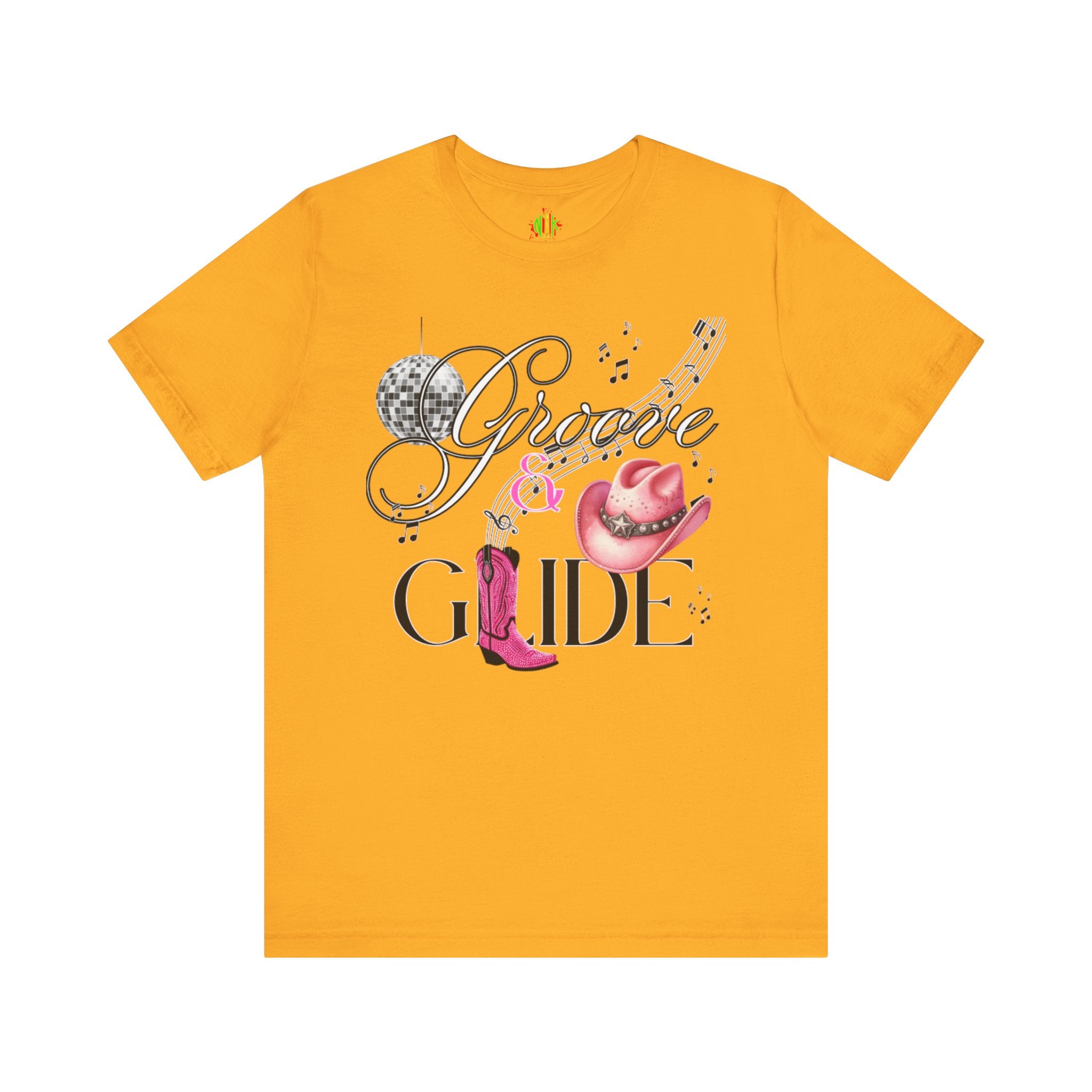 Groove and Glide Graphic Tee - Unisex Short Sleeve T-Shirt for Music Lovers